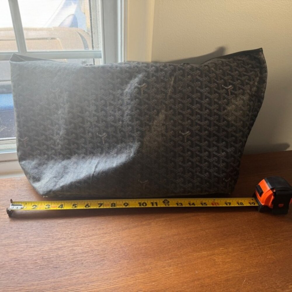 Goyard Saint Louis GM Tote Black Goyardine Canvas Authentic - Picture 10 of 11